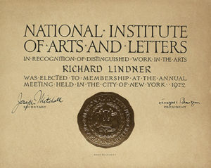 richard lindner certificate